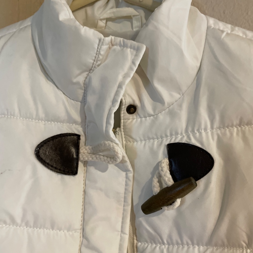 Women XS Winter Puffer Vest Zip Front Toggle Buttons Pockets Layering - Picture 3 of 5